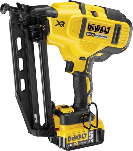 Cloueur de finition Dewalt dcn660p2 18v 16ga 2x5.0ah en étui - dcn660p2-qw