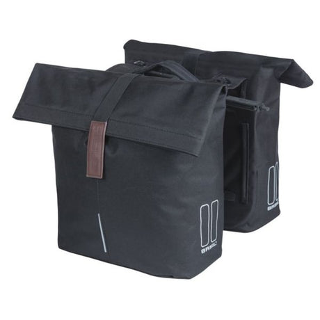 Sacoche de vélo double Basil City Mik 28-32 litres - noir