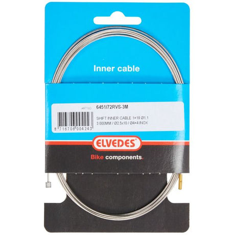 Engrenage Câble intérieur en acier inoxydable 2 mamelons 3 mètres 6451 72RVS 3M