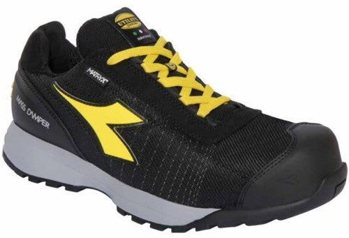 Diadora werkschoen glove mds mtx low 181133 s1ps | black yellow c1463 | maat 47 - 8053607610624
