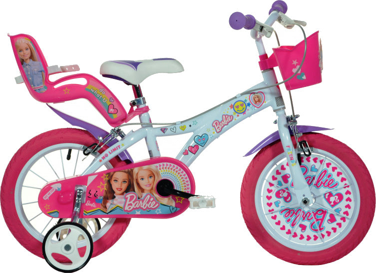 Dino 16 pouces 27 cm filles knijprem rose blanc