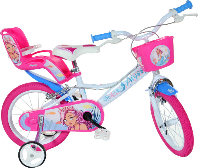 Dino alyssa 16 pouces 27 cm filles knijprem rose blanc