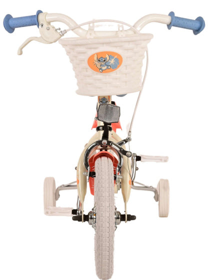 Disney Stitch Children's Bicycle - Girls - 14 pouces - Crème Coral Bleu