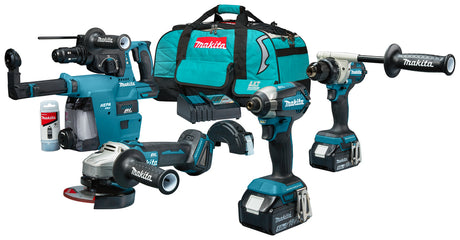 Makita dlx4155tx1 | ensemble de combinaisons | 4 machines | 18v | 2 x 5,0 Ah | Li-ion-dlx4155tx1