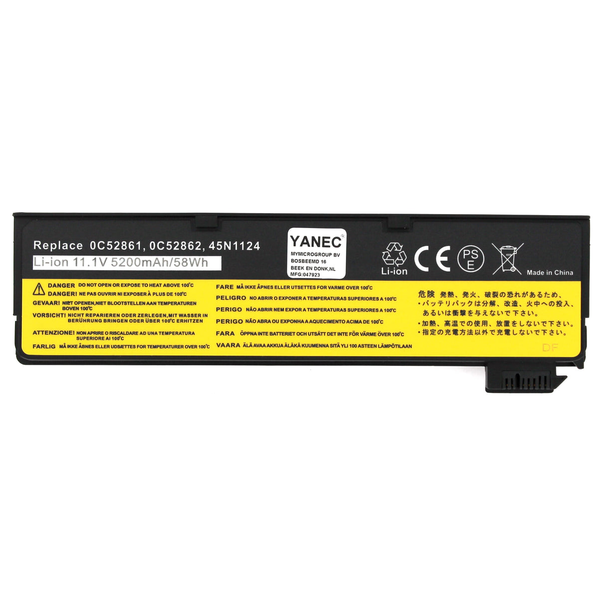 Batterie d'ordinateur portable Yanec 5200mAh