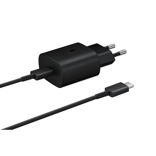 Chargeur Samsung avec câble 1m USB C 25W noir