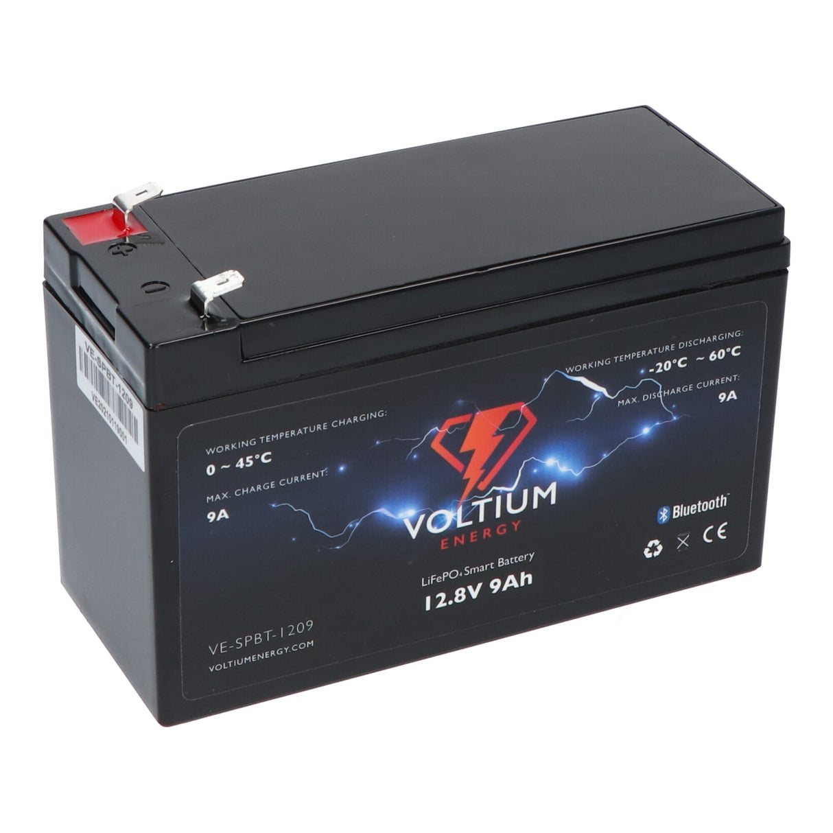 Voltium Energy LifePo4 Battery 12.8V 9ah Bluetooth