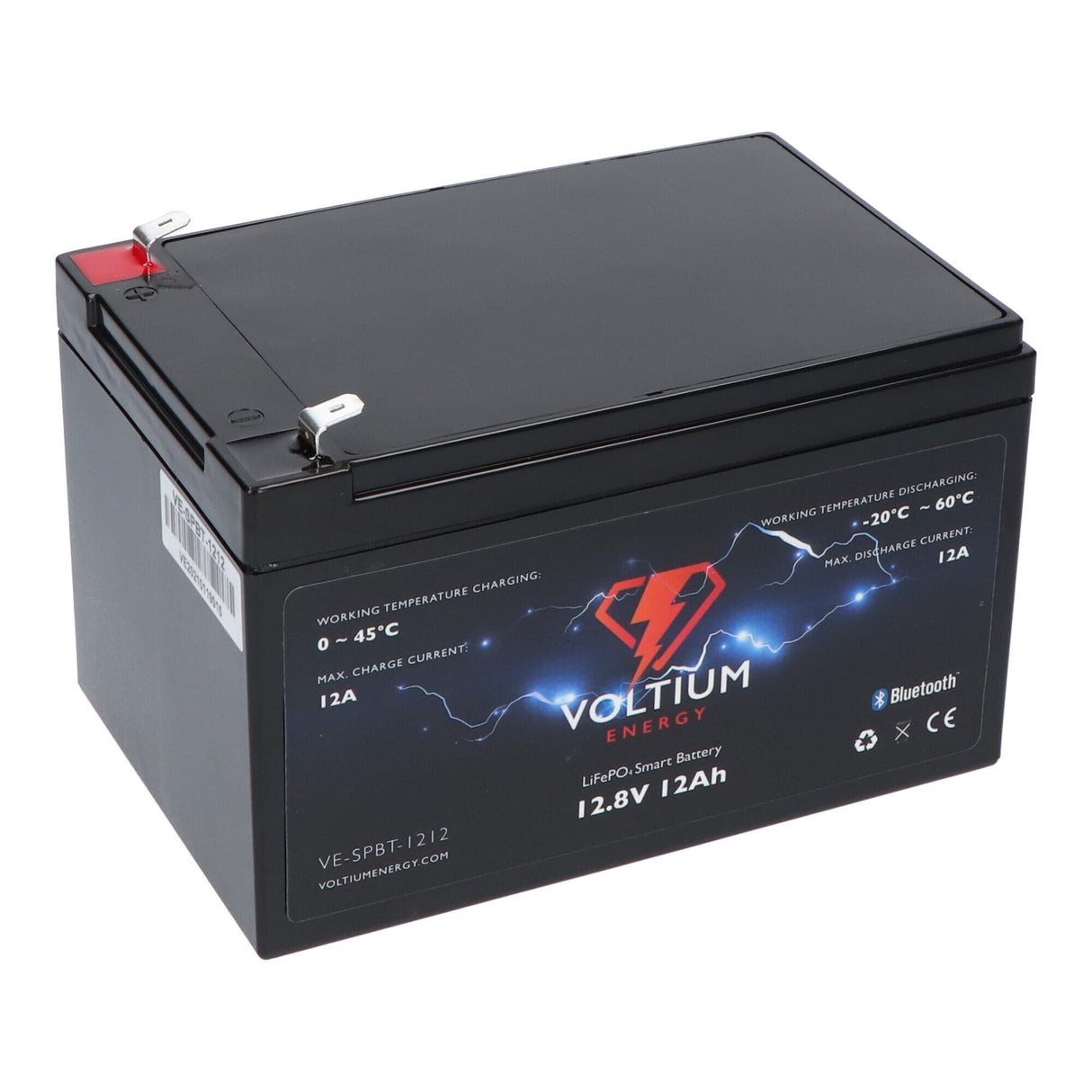 Voltium Energy LifePo4 Battery 12.8V 12ah Bluetooth