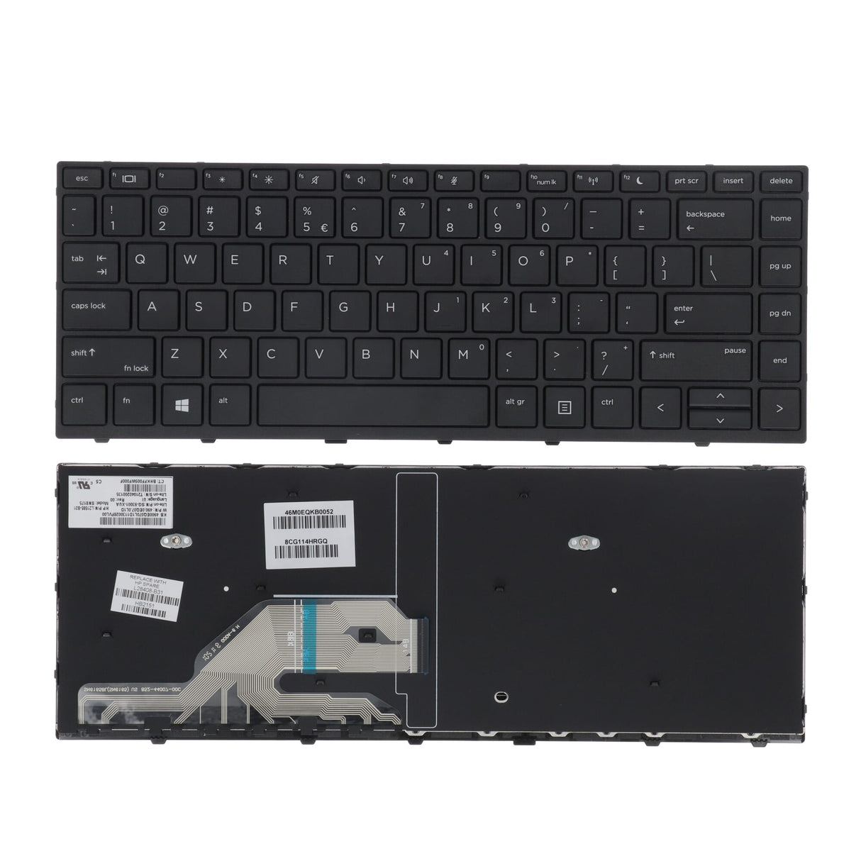 HP bærbar tastatur qwerty os