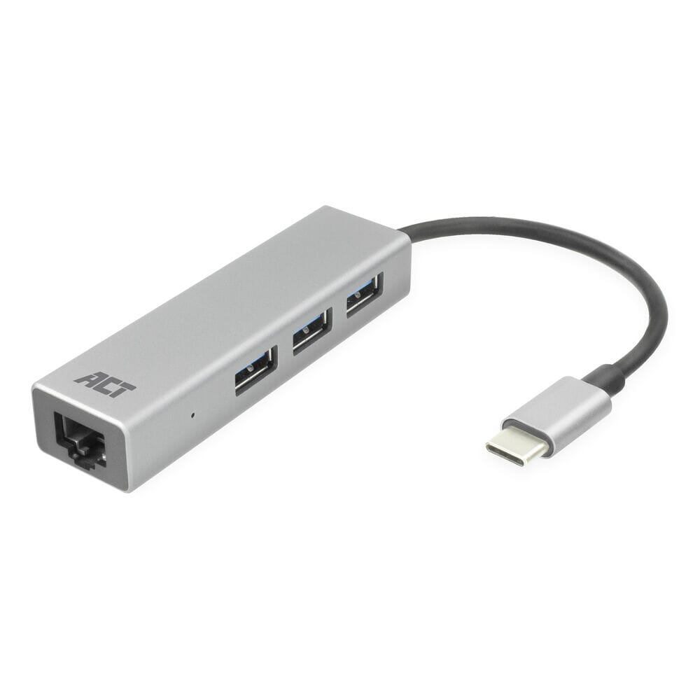 ACT CENTENSIVITIVE USB-C HUB 3.0, 3X USB-A, Gigabit Ethernet