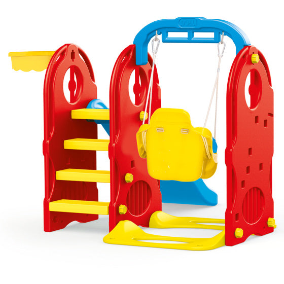 Dolu 4-en-1 Play Set avec glissade et swing bleu rouge