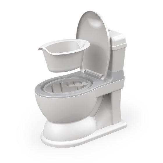 Dolu 2-en-1 XL Plaspotje éducative avec effet de rinçage blanc gris blanc