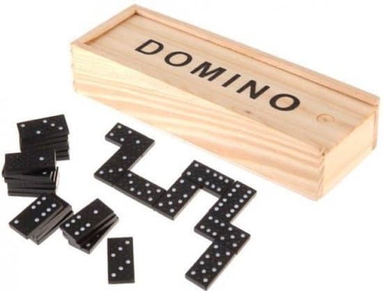 Domino Engelhart 28 pierres dans une boîte en bois