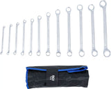 Bgs technic jeu de clés à double anneau coudé sw 6 x 7 - 30 x 32 mm 12 pcs.