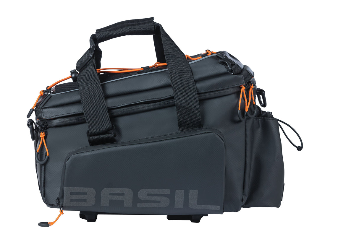 Sac porte-bagages Basil Miles XL Pro - Sac noir étanche pour vélo électrique - 36L - Système MIK