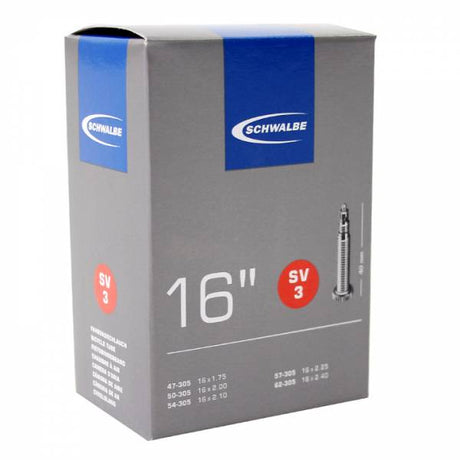 Tube intérieur de Schwalbe SV3 16 pouces 47 62-305 SV 40 mm