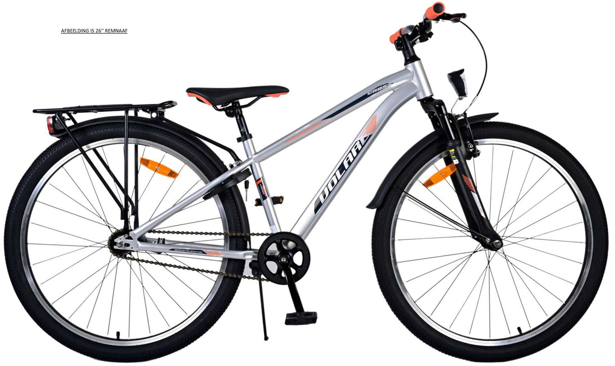 Vélo enfant Volare Cross - garçons - 26 pouces - Argent - 3 vitesses