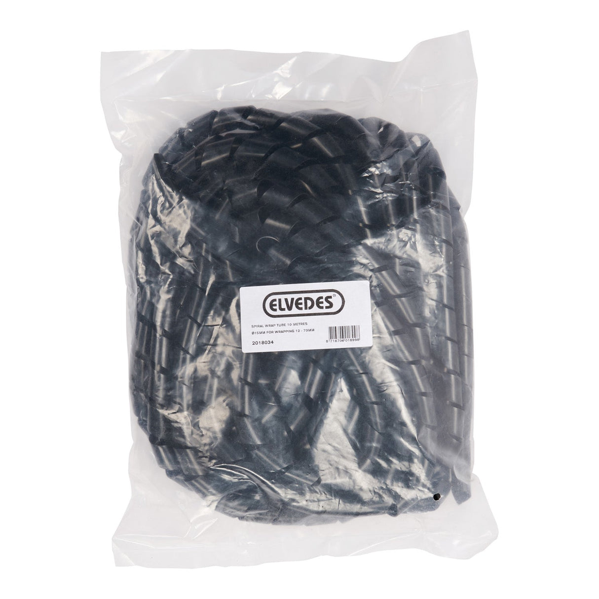 Elvedes cable systems bv tuyau spiralé elvedes (15mm) 10 mètres noir