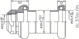 Tecora E Ball Head Set 1 pouce Cartr de fil ALU 26,4 CONE
