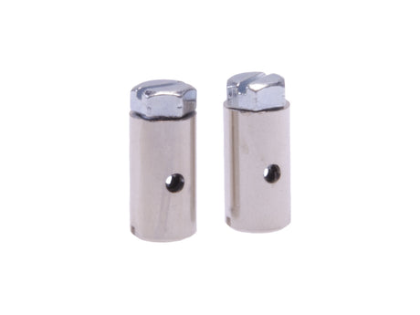 Moids à vis 15 x 8 mm d'argent 2 pièces