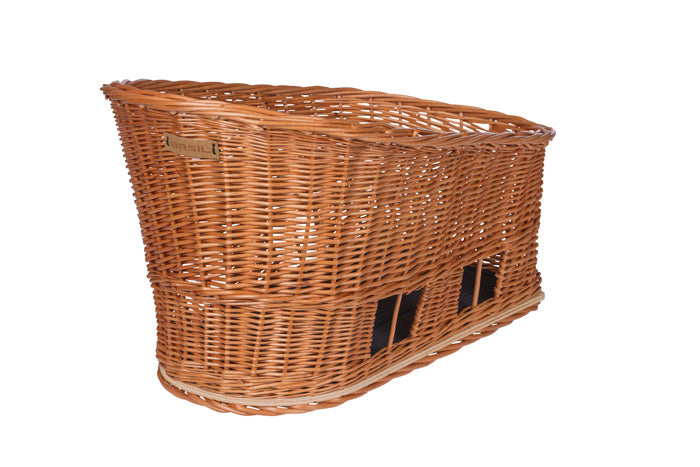 Basil Pasja - Panier de vélo pour chiens Mik - Moyen - 45 cm - Panier arrière - Natural