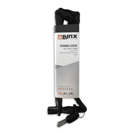 Verrouillage de la chaîne Lynx 100 cm en acier durci noir
