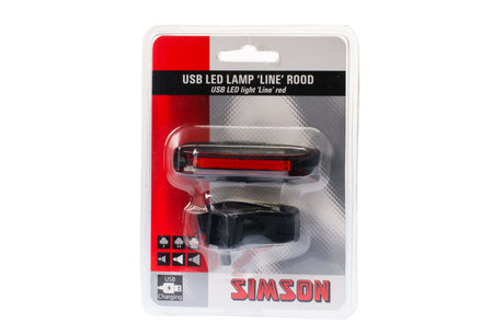 Ligne LED USB Simson Rouge Rouge 20 LED 3 Lux