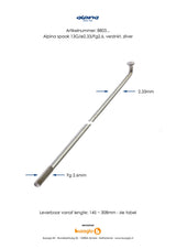 Alpina Spaken 13g (2,34 mm) 230 mm de zinc (P36)
