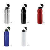 Baril en laiton sur bouteille d'eau en aluminium 750 cc noir TüV SGS approuvé par la FDA