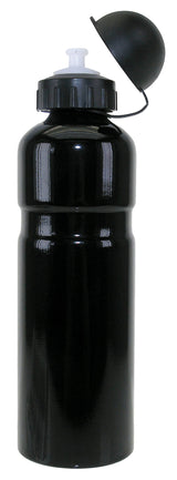 Baril en laiton sur bouteille d'eau en aluminium 750 cc noir TüV SGS approuvé par la FDA