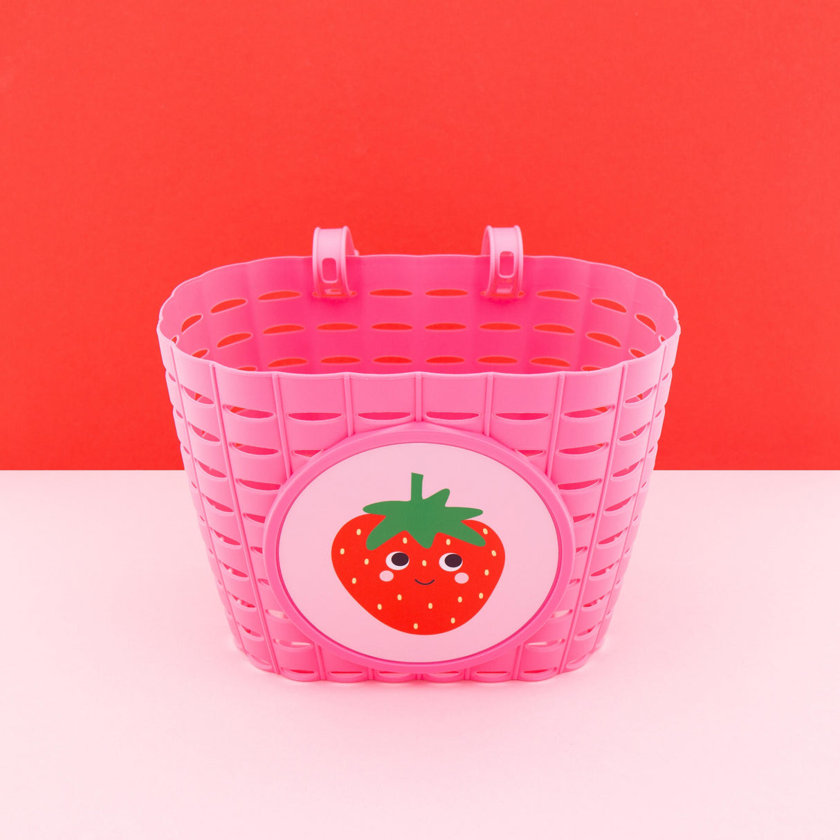 Qibbel Widek panier enfant explorer happy fraise rose
