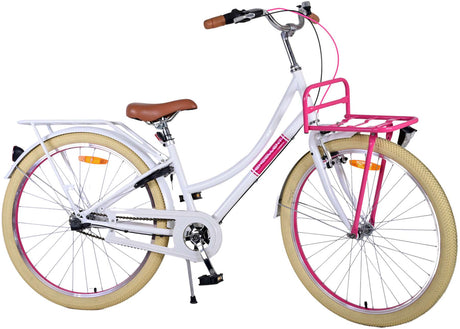 Vélo pour enfants Volare Excellent - Filles - 26 pouces - Blanc - 3 vitesses