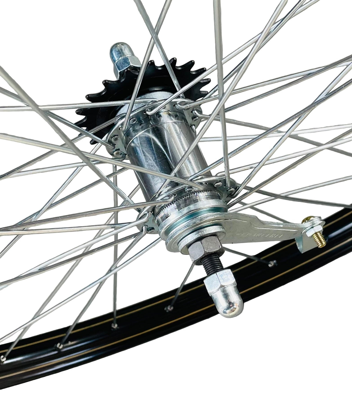 Roue arrière Roland 28 24-635 aluminium noir moyeu de frein ryde v38 falcon