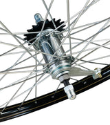 Roue arrière Roland 28 24-635 aluminium noir moyeu de frein ryde v38 falcon