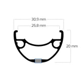 Ryde Rim 28 rival26 36 14 disque noir