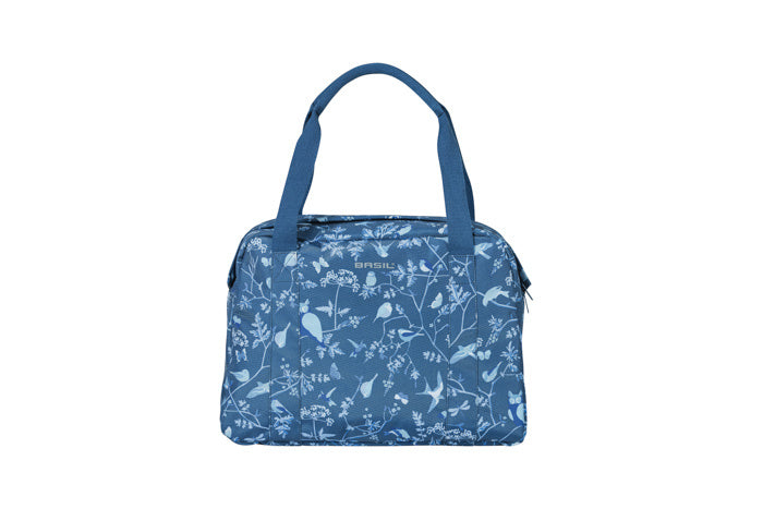 Basil Wanderlust transporte tout le sac - Blue Bicycle Handbag avec imprimé d'oiseau - Eau - Répondant - 18L