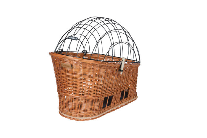 Basil Pasja - Panier de vélo pour chiens Mik - Moyen - 45 cm - Panier arrière - Natural