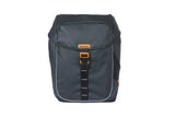 Basil Miles Tarpaulin Mik - Sac à vélo double, noir, imperméable, 34 litres