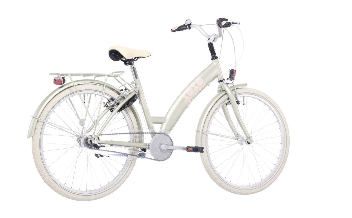 Vélo pour enfants Bikefun Lots of Love 24 pouces avec moyeu de frein Nexus 3 vitesses - Desert Sage