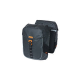 Basil Miles Tarpaulin Mik - Sac à vélo double, noir, imperméable, 34 litres