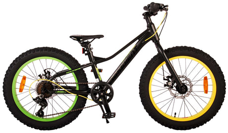 Volare Gradient Children's Bicycle - Boys - 20 pouces - Black Yellow Green - 6 Speed - Prime Collection