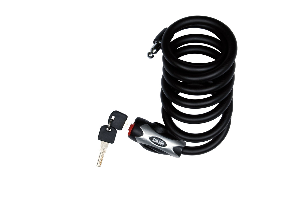 Simson Câble Lock régulier XL - 10x150cm - Black - Pas d'art - Bicycle