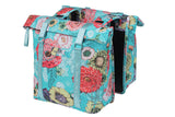 Basil Bloom Field Double Bicycle Sac - Animal étanche et recyclé - 28-35L - Bleu ciel