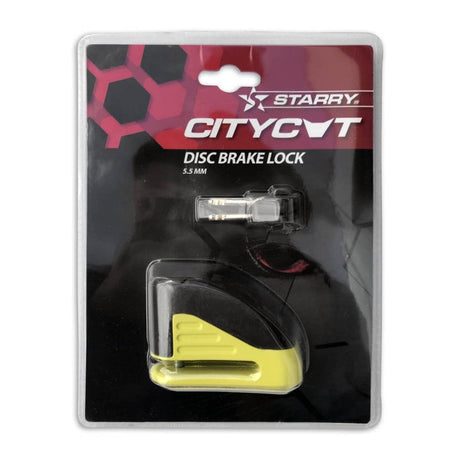 Falko import export citycat antivol de frein à disque jaune avec sac + câble de rappel*