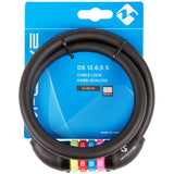 Serrure en laiton numéro m-wave câble antivol silicone noir 65cm12mm