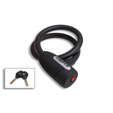 Verrouillage du câble lynx 60 cm - acier trempé, clic automatique, y compris 2 clés