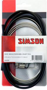 Ensemble de câbles de frein Nexus Rollerbrake 1600 2250 mm Silver noir