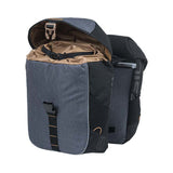 Basil Miles Double Bag - Sac à vélo double, unisexe, sportif, 34L, imperméable, noir