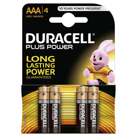 Duracell plus power pile aaa 4 pièces