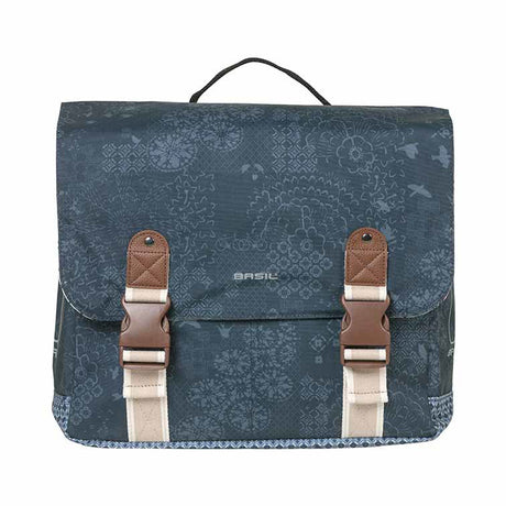 Basil Bohème Double Bicycle Bag - Green, Retoting, 35L, Système MIK